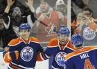 Ganjē izceļas ar 4+4 "Oilers" uzvarā pār "Blackhawks"