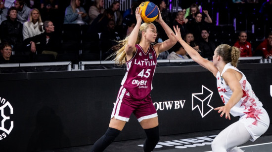 Latvijas 3x3 basketbolistes Pasaules sērijas turnīrā sasniedz ceturtdaļfinālu