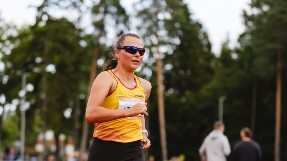 Photo: sportacentrs.com Latvian Racewalker Liepiņa Breaks National Half Marathon Record at European Debut