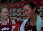 Video: Guntas Baško-Melnbārdes un Anetes Jēkabsones-Žogotas komentārs pēc uzvaras pār Krieviju