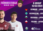 Tiešraide: UEFA eEURO2021 kvalifikācija, Latvijas komandas spēles