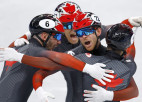 Kanādas šorttrekisti ceturto reizi vēsturē triumfē olimpiskajā 5000 metru stafetē
