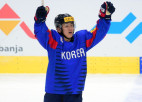 Dienvidkorejas hokejistiem svarīgs panākums PČ 1A divīzijas spēlē