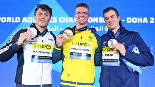 Pasaules čempionātā peldēšanā vairāki sportisti izcīna savus pirmos titulus