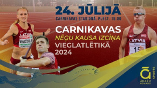 Carnikavas "Nēģu kausa izcīņa" vieglatlētikā startēs arī olimpieši un Latvijas hokeja zvaigznes