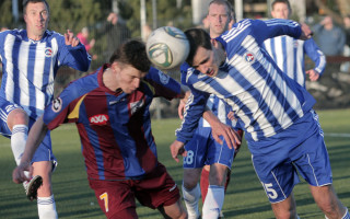 Foto: FK «Jelgava» atzīst «Metalurgs» futbolistu pārākumu