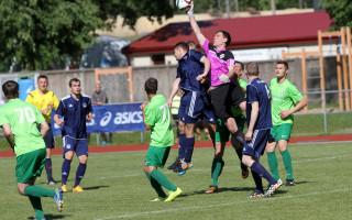 Foto: FK "Ogre" mazākumā piekāpjas jēkabpiliešiem