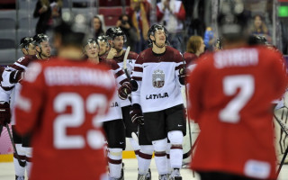 Foto: Latvija uzvar Šveici un iekļūst ceturtdaļfinālā