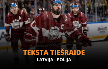 Teksta tiešraide: Latvija – Polija 0:1 (pirmā trešdaļa)