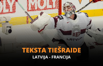 Teksta tiešraide: Latvija - Francija 0:1 (rit 2. periods)