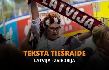 Teksta tiešraide: Latvija - Zviedrija 0:2 (1. pārtraukums)