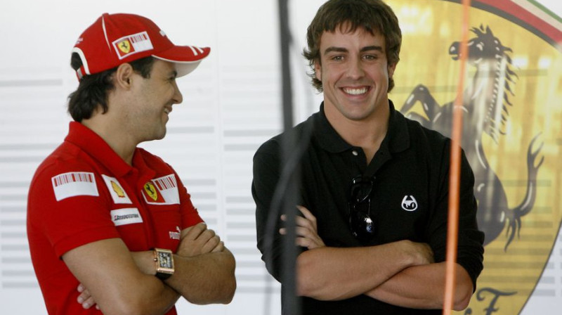 Felipe Masa un Fernando Alonso
Foto: AFP/Scanpix