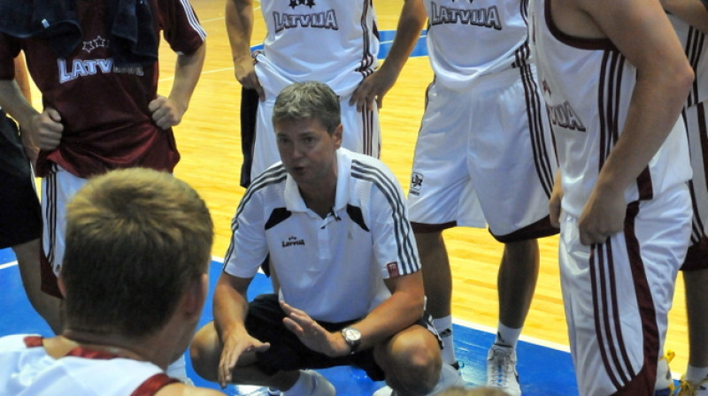 Latvijas basketbola izlases galvenais treneris Ainars Bagatskis
Foto: Romualds Vambuts, Sportacentrs.com