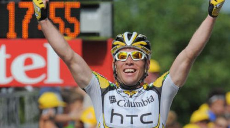 Marks Kavendišs šodien izcīnīja jau ceturto uzvaru šī gada "Tour de France"
Foto: AFP