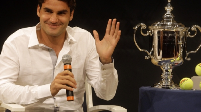 Rodžers Federers Ņujorkā cer uzvarēt sesto gadu pēc kārtas
Foto: AP