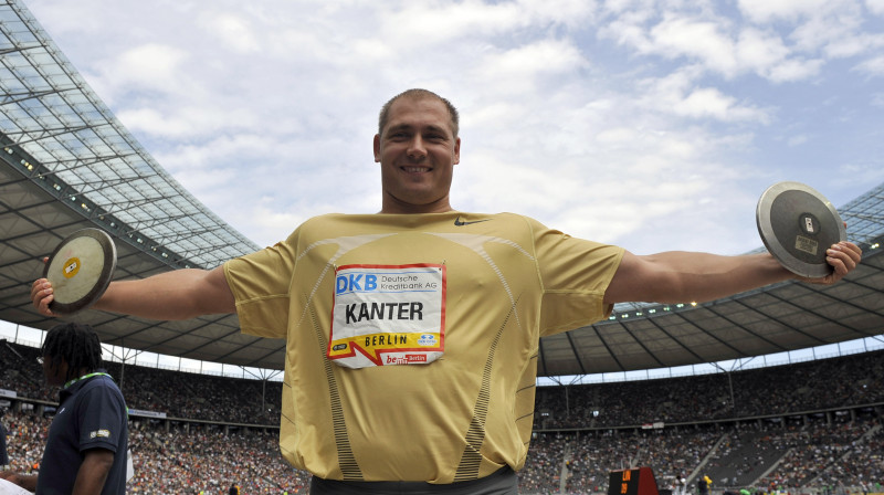 Gerds Kanters pēc triumfa "Zelta līgas" pirmajā posmā Berlīnē jūnija vidū. Diemžēl pēc diviem mēnešiem turpat pasaules čempionātā vairs tik labi nesekmējās.
AFP foto