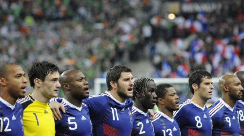 Francijas izlases spēlētāji
Foto: AFP/Scanpix