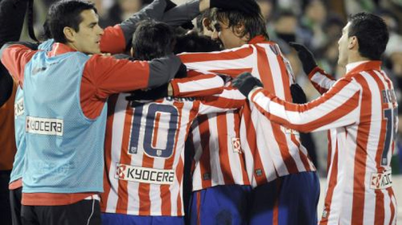 "Atletico" futbolistu prieki 
Foto: AFP/ Scanpix