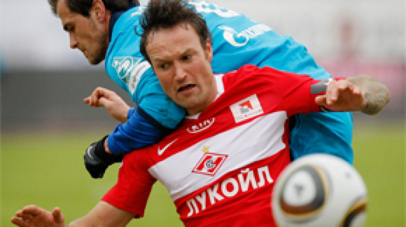 "Zenit" - "Spartak" spēles epizode
Foto: AP/Scanpix