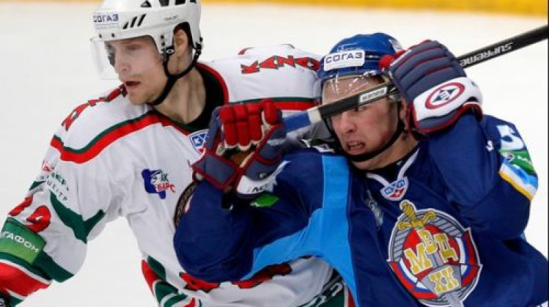 Epizode no regulārā čempionāta spēles starp ''Ak Bars'' un ''MVD''
Foto: www.khl.ru