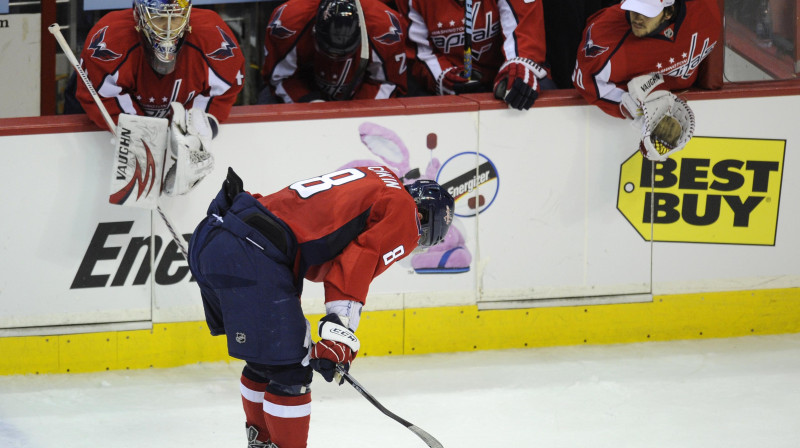 Aleksandram Ovečkinam un Vašingtonas "Capitals" cerību pilnā NHL sezona beigusies
FOTO: AP/"Scanpix"