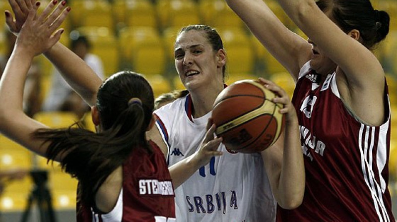 2009. gada jūlijā Latvija pieveica Serbiju U20 Eiropas čempionāta ceturtdaļfinālā
Foto: Wojciech Figurski, fibaeurope.com