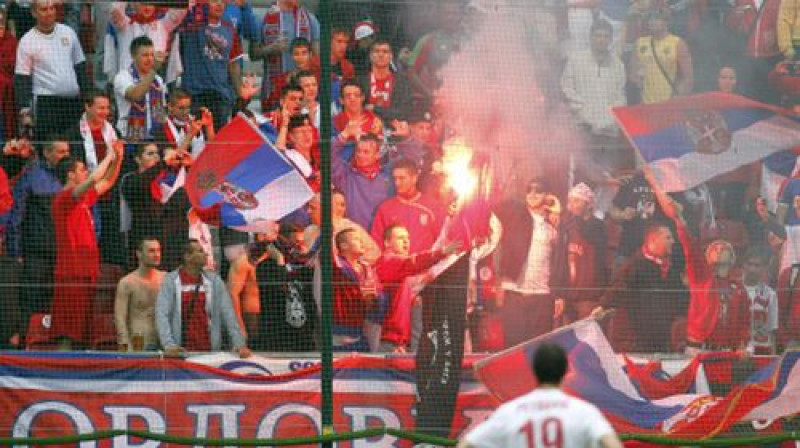 Serbu fanu klātbūtne Klāgenfurtē neglāba izlasi no zaudējuma
Foto: AP/Scanpix