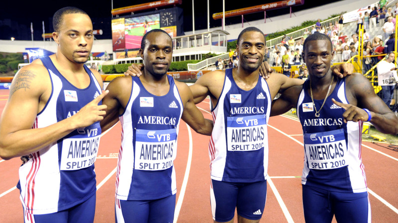 Amerikas 4x100 metru stafetes kvartets
Foto: AFP/Scanpix