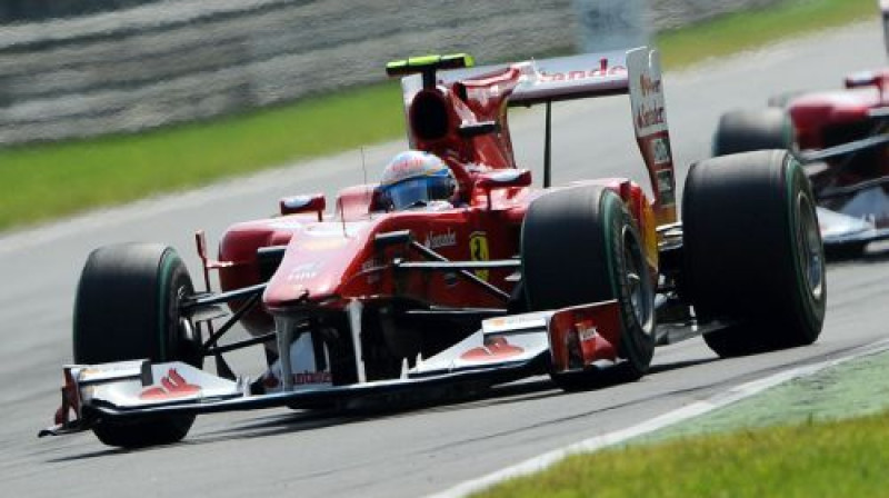 Itālijas Grand Prix uzvarētājs Fernando Alonso ("Ferrari")
Foto: AFP/Scanpix