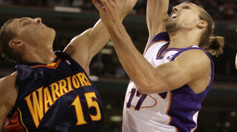 Andris Biedriņš un Luiss Amundsons
Foto: AP/Scanpix