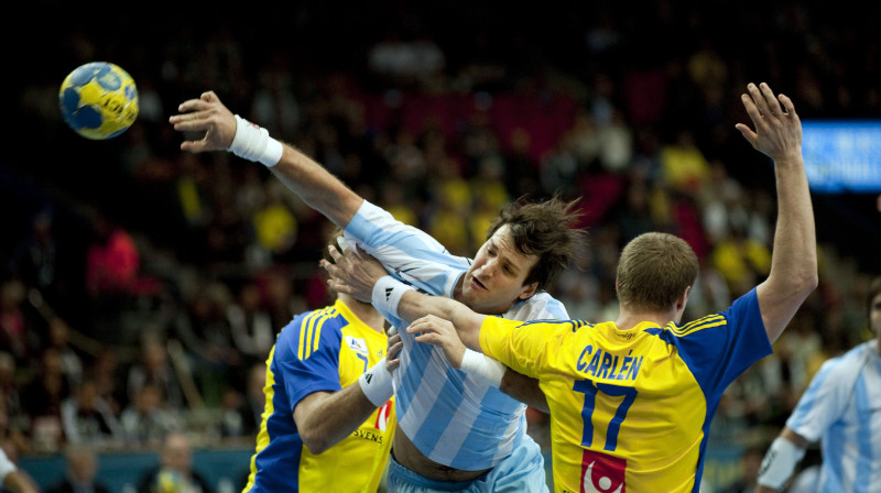 Argentīnietis Gonzalo Karū pret Zviedriju bija precīzs vienu reizi
Foto: Scanpix