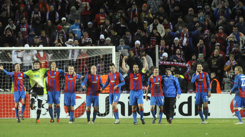 "Plzen" futbolisti var būt gandarīti par lieliski 
noslēgto grupu turnīru. Foto: AFP/Scanpix