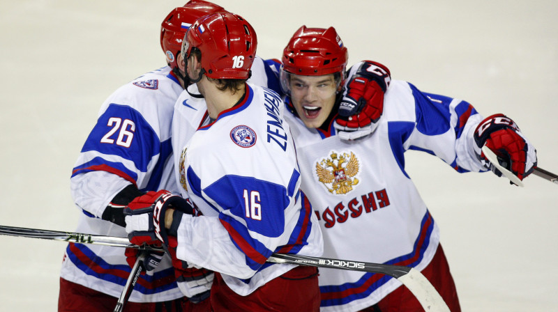 Krievijas U-20 izlase pēc uzvaras vārtu gūšanas 
Foto: AP/Scanpix