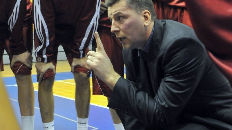 Latvijas U18 izlases galvenais treneris Guntis Endzels.
Foto: Romualds Vambuts, Sportacentrs.com