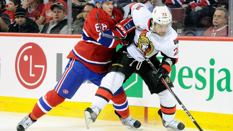 Kaspars Daugaviņš spēlē pret "Canadiens"
Foto: AFP/Scanpix