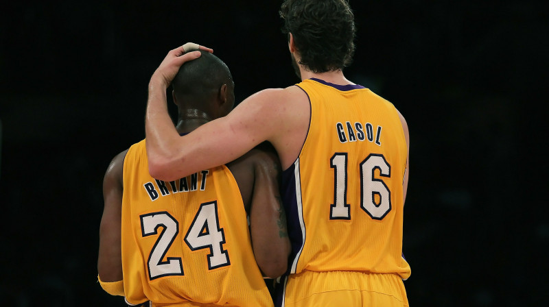 Kobe Braients nevēlas šķirties no Pau Gazola 
Foto: AFP/Scanpix