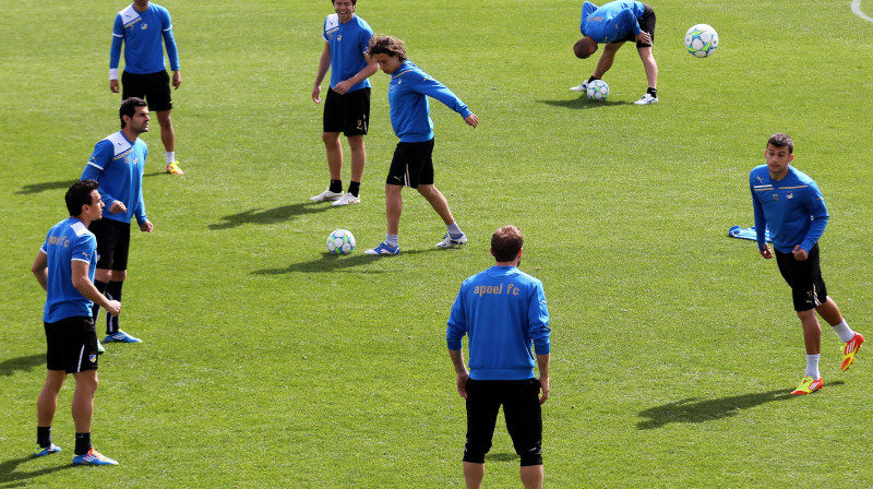 APOEL futbolisti pirmdienas treniņā
Foto: AFP/Scanpix