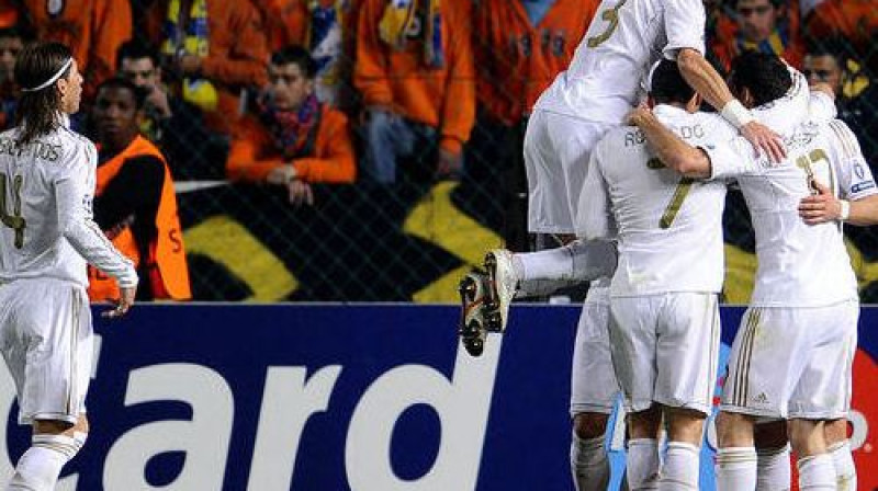 Madrides "Real" svin Karima Benzemā vārtu guvumu
Foto: AFP/Scanpix