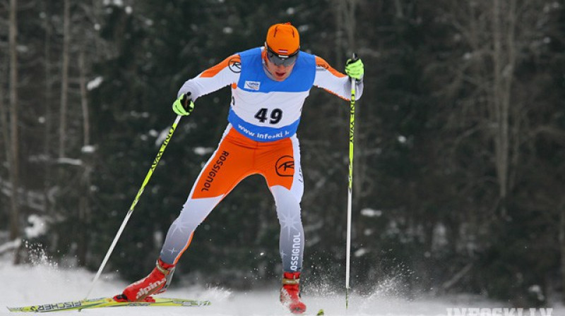 No slēpotājiem tikai Jurim Ģērmanim savulaik ir sanācis uzrādīt labāku rezultātu, nekā Tornio sasniedza Jānis Paipals (attēlā, Madonā Latvijas izlases formā). Foto:Infoski.lv