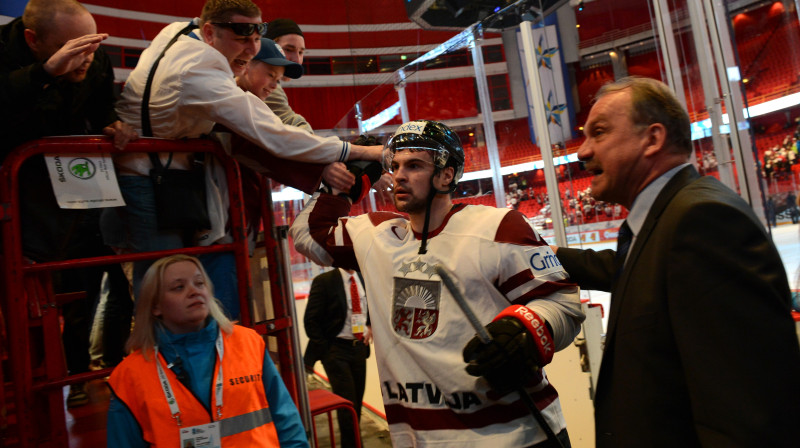 Kaspars Daugaviņš pēc uzvaras pār Vāciju
Foto: Romāns Kokšarovs, Sporta Avīze, f64