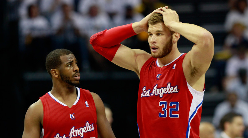 Kriss Pols un Bleiks Grifins gatavi pavadīt ilgu laiku "Clippers" rindās, taču abiem interesē, lai komanda būtu spējīga uz lielām lietām. 
Foto: AFP/Scanpix