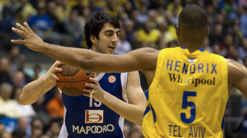 Giorgijs Šermadini aizvadītajā sezonā, spēlējot pret "Maccabi" 
Foto: AFP/Scanpix