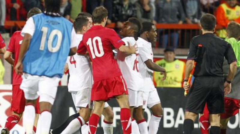 Incidents starp Serbijas un Anglijas futbolistiem
Foto: AP/Scanpix