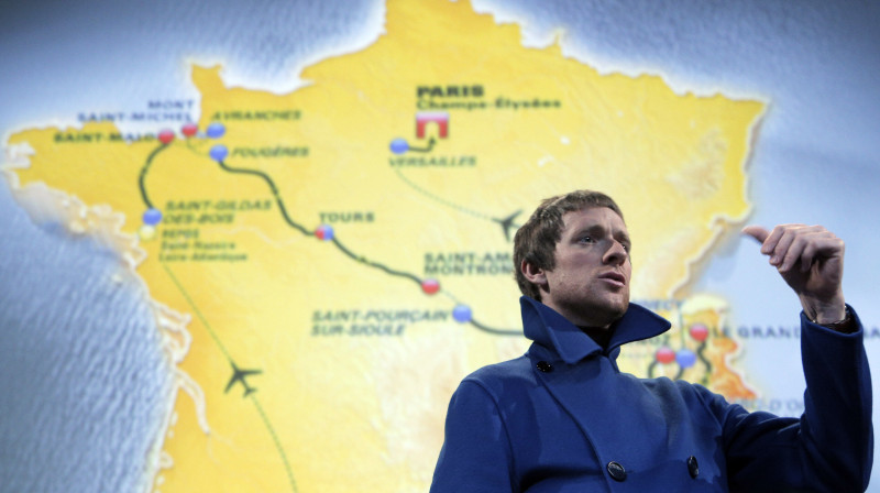 2014. gada "Tour de France" sāksies Bredlija Viginsa tēvzemē Lielbritānijā 
Foto: AP/Scanpix