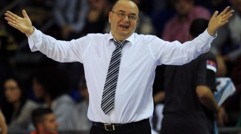 Belgradas "Partizan" galvenais treneris Duško Vujoševičs 
Foto: AFP/Scanpix