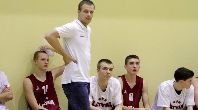 Latvijas U16 izlases galvenais treneris Jānis Gailītis.
Foto: basket.ee