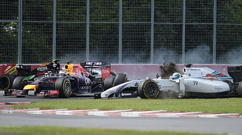 Peresa un Masas avārija Kanādas GP
Foto: AFP/Scanpix