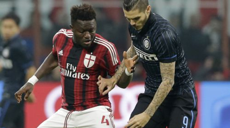 Sulijs Muntari un Mauro Ikardi
Foto: AP/Scanpix