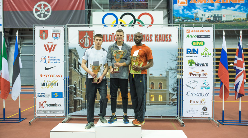 Godalgoto vietu ieguveji tāllēkšanā
Foto: Guntis Bērziņš