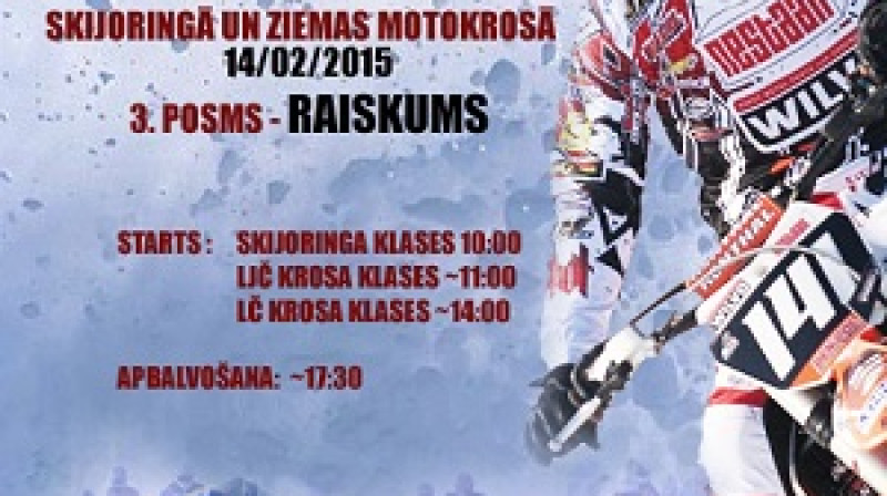 Latvijas čempionāts skijoringā un Ziemas motokrosā Raiskumā